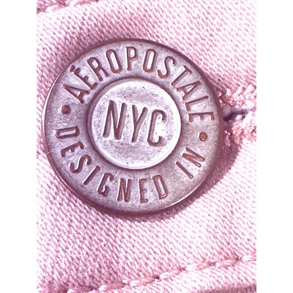 Aeropostale High Waisted Jegging 12 Regular Light Pink Cotton Polyester Spandex - Picture 7 of 11